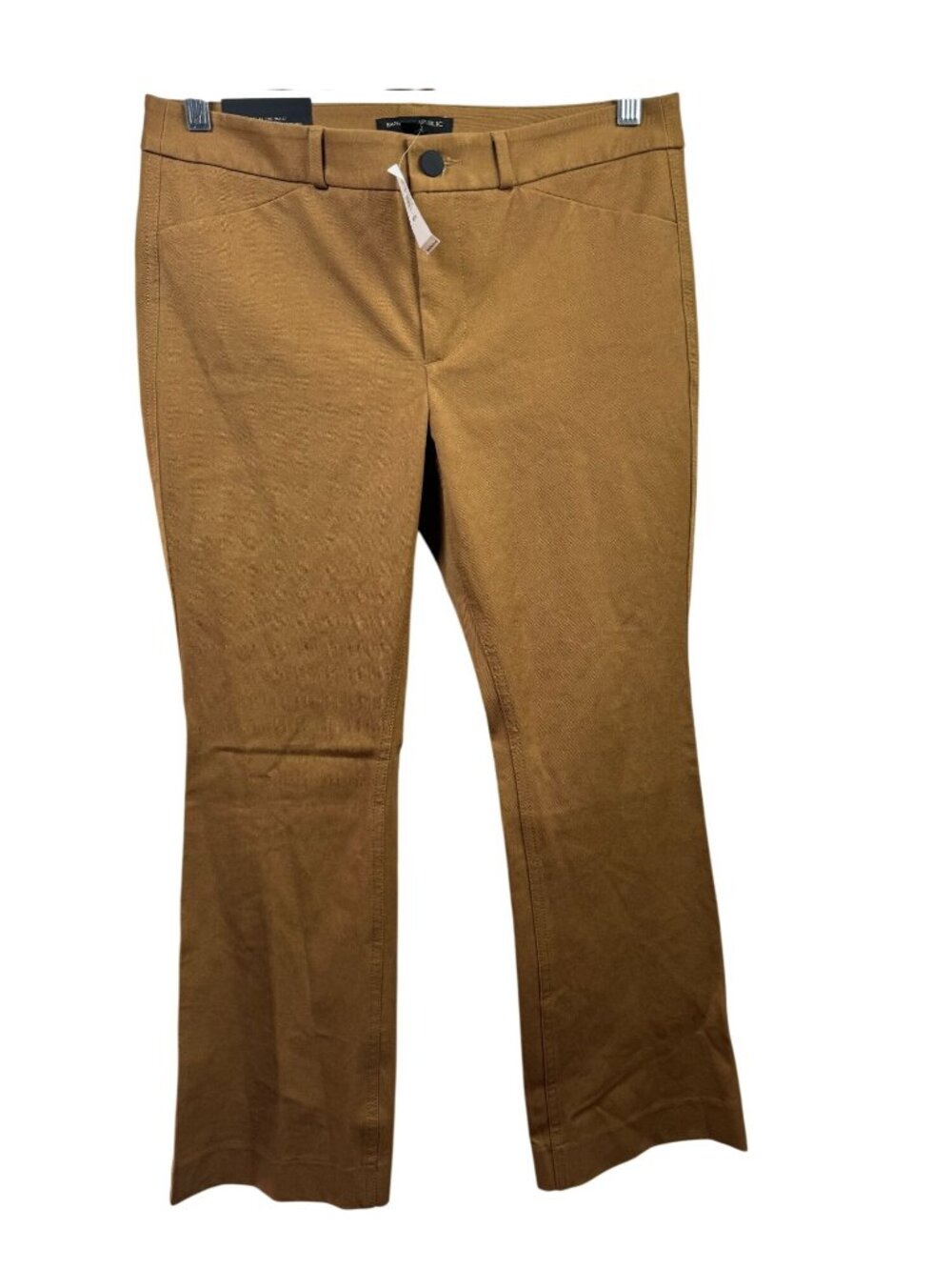 NEW Banana Republic Womens Sloan Straight Pants 8 Petite Bi-Stretch Brown Career